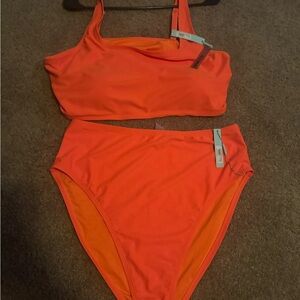 Fashion Nova Neon Orange Bikini Set